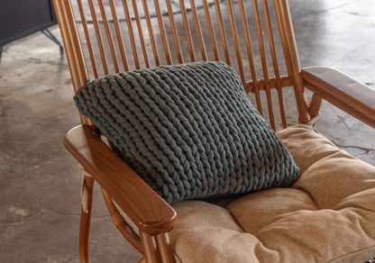 ニットクッション 幅40cm 正方形 クッション くすみカラー インテリア おしゃれ かわいい 北欧 シンプル ロアクッション リビング ダイニング 寝室 モダン ピロークッション(代引不可)