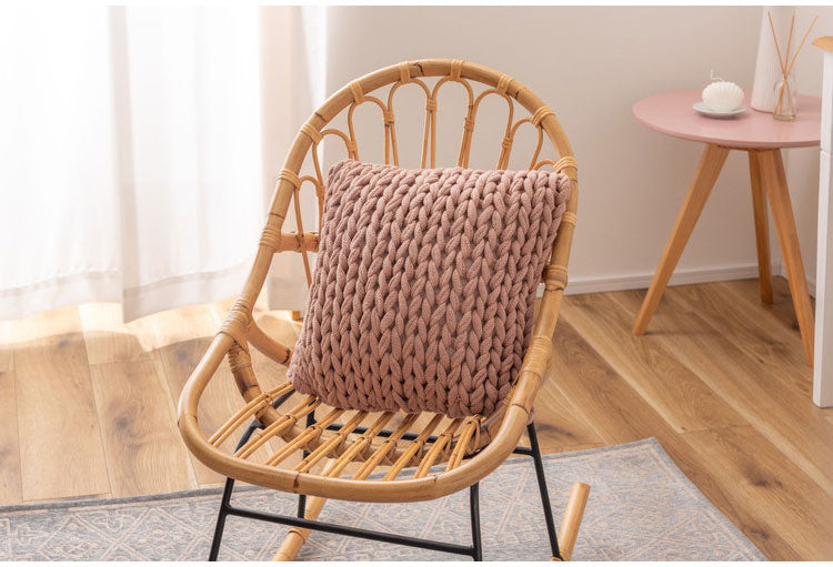 ニットクッション 幅40cm 正方形 クッション くすみカラー インテリア おしゃれ かわいい 北欧 シンプル ロアクッション リビング ダイニング 寝室 モダン ピロークッション(代引不可)