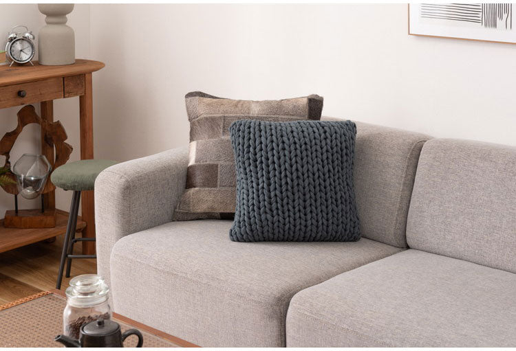 ニットクッション 幅40cm 正方形 クッション くすみカラー インテリア おしゃれ かわいい 北欧 シンプル ロアクッション リビング ダイニング 寝室 モダン ピロークッション(代引不可)