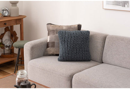 ニットクッション 幅40cm 正方形 クッション くすみカラー インテリア おしゃれ かわいい 北欧 シンプル ロアクッション リビング ダイニング 寝室 モダン ピロークッション(代引不可)