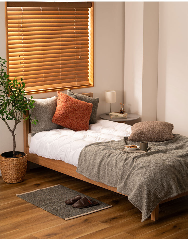 クッション おしゃれ 正方形 ソファ ブークレ生地 くすみカラー 無地 シンプル もこもこ 北欧 モダン 大きめ ベッド ブラウン グレー インテリア おしゃれ 新生活 一人暮らし(代引不可)