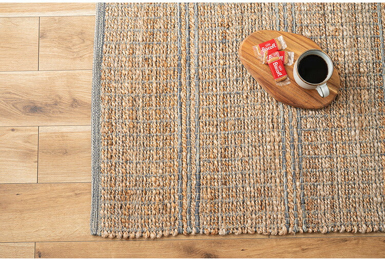 ラグ FAB-302 東谷 ラグ 130 190 130×190 190×130 1.5畳 コットン 綿 ジュート 麻 リゾート アジアン ナチュラル 北欧 シンプル 敷き物 ベージュ ブラウン 茶色(代引不可)