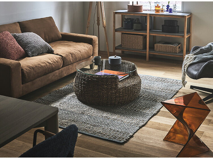 ラグ FAB-302 東谷 ラグ 130 190 130×190 190×130 1.5畳 コットン 綿 ジュート 麻 リゾート アジアン ナチュラル 北欧 シンプル 敷き物 ベージュ ブラウン 茶色(代引不可)