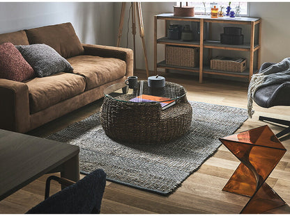 ラグ FAB-302 東谷 ラグ 130 190 130×190 190×130 1.5畳 コットン 綿 ジュート 麻 リゾート アジアン ナチュラル 北欧 シンプル 敷き物 ベージュ ブラウン 茶色(代引不可)