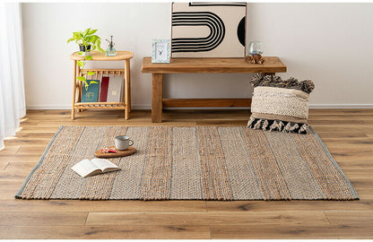 ラグ FAB-302 東谷 ラグ 130 190 130×190 190×130 1.5畳 コットン 綿 ジュート 麻 リゾート アジアン ナチュラル 北欧 シンプル 敷き物 ベージュ ブラウン 茶色(代引不可)