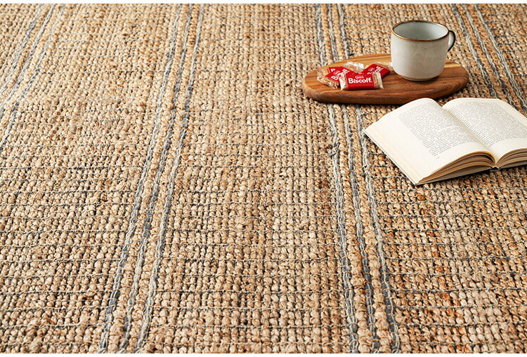 ラグ FAB-302 東谷 ラグ 130 190 130×190 190×130 1.5畳 コットン 綿 ジュート 麻 リゾート アジアン ナチュラル 北欧 シンプル 敷き物 ベージュ ブラウン 茶色(代引不可)