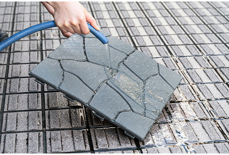 フロアパネル FLR-31 東谷 フロアパネル ジョイント DIY ポリプロピレン プラスチック 軽量 軽い 耐水 排水 人工石畳 デッキパネル ジョイントパネル 玄関 ベランダ バルコニー テラス 庭 ガーデン(代引不可)