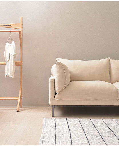 ソファ ソファー 横幅193cm スチール 布地 ファブリック 脚付き クッション付 モダン シンプル ナチュラル おしゃれ カバーリング グレー アイボリー(代引不可)