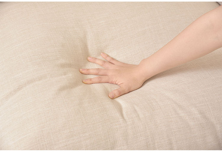 ソファ ソファー 横幅210cm 広め 布地 ファブリック クッション付 置き換え自由 モダン シンプル ベーシック ナチュラル おしゃれ カバーリング グレー アイボリー(代引不可)