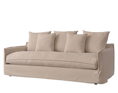 ソファ ソファー 横幅210cm 広め 布地 ファブリック クッション付 置き換え自由 モダン シンプル ベーシック ナチュラル おしゃれ カバーリング グレー アイボリー(代引不可)