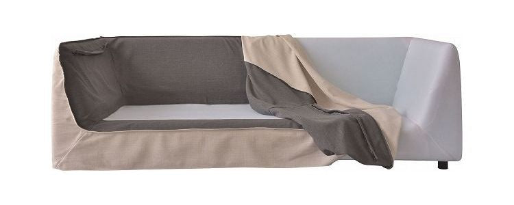 ソファ ソファー 横幅211cm 広め 布地 ファブリック ダブルクッション仕様 モダン シンプル ベーシック ナチュラル おしゃれ カバーリング アイボリー(代引不可)