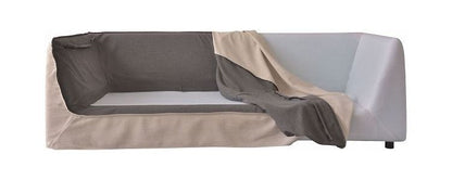 ソファ ソファー 横幅211cm 広め 布地 ファブリック ダブルクッション仕様 モダン シンプル ベーシック ナチュラル おしゃれ カバーリング アイボリー(代引不可)