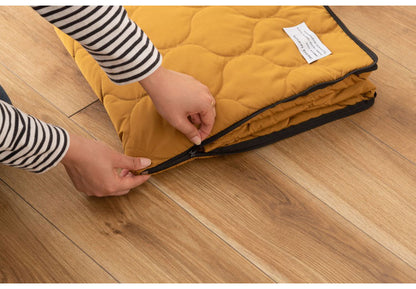 クッションブランケット ブランケット クッションブランケット クッション シンプル 北欧 おしゃれ 折りたたみ コンパクト 2WAY アウトドア キャンプ 防寒 布団 ボア キルティング ファスナー(代引不可)