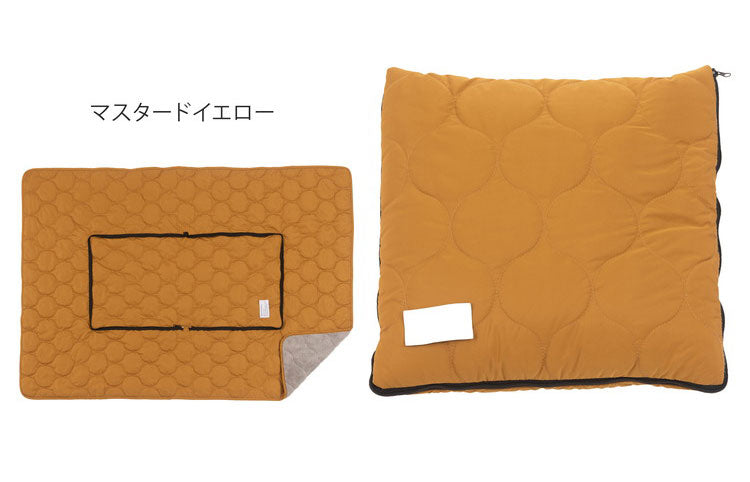 クッションブランケット ブランケット クッションブランケット クッション シンプル 北欧 おしゃれ 折りたたみ コンパクト 2WAY アウトドア キャンプ 防寒 布団 ボア キルティング ファスナー(代引不可)