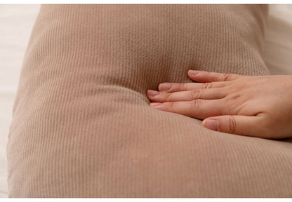 ボディピロー クッション ボディピロー おしゃれ 北欧 アニマル 動物 かわいい ベージュ ダークグレー グリーン コーデュロイ しっぽ 耳 尻尾 ベッド ソファ シンプル 枕 足枕 腰当て 肘置き(代引不可)