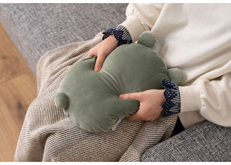 蓄熱式湯たんぽ 湯たんぽ 蓄熱式湯たんぽ 北欧 おしゃれ かわいい ギフト プレゼント シンプル コーデュロイ ベージュ グリーン ダークグレー クッション カイロ もちもち 温かい 冬(代引不可)