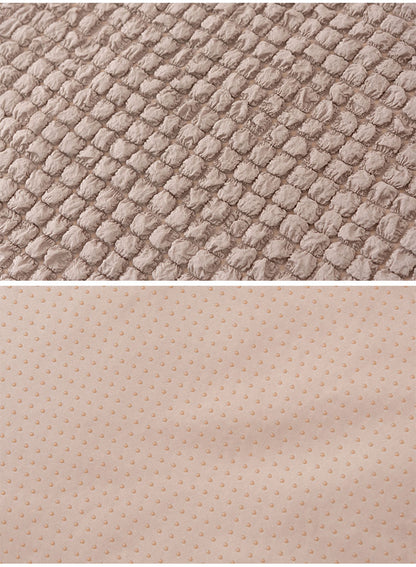 接触冷感 ポップコーン生地 アイボリー 白 白色 クッション かわいい おしゃれ 韓国インテリア 北欧風 北欧 もちもち 夏 ひんやり ニュアンスカラー くすみカラー ラウンド 丸型 丸 円形 直径100cm(代引不可)