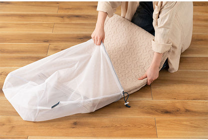 キルト ラグ マット ホワイト 白色 白 イブル コットン 綿 洗える 丸洗い おしゃれ くすみカラー 長方形 四角 韓国インテリア 北欧 北欧風 かわいい 洗濯 洗濯可 190×130 幅190cm キッズ ラグマット(代引不可)