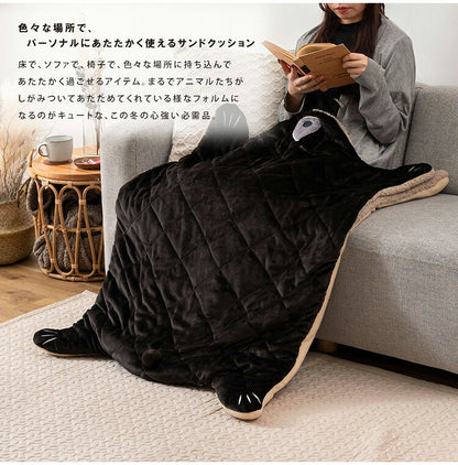 アニマルサンドクッション GLK-206 東谷 クッション サンド アニマル 動物 猫 ネコ キャット 熊 クマ くま ベア 狐 キツネ きつね フォックス おしゃれ かわいい 可愛い サンドクッション グレー(代引不可)