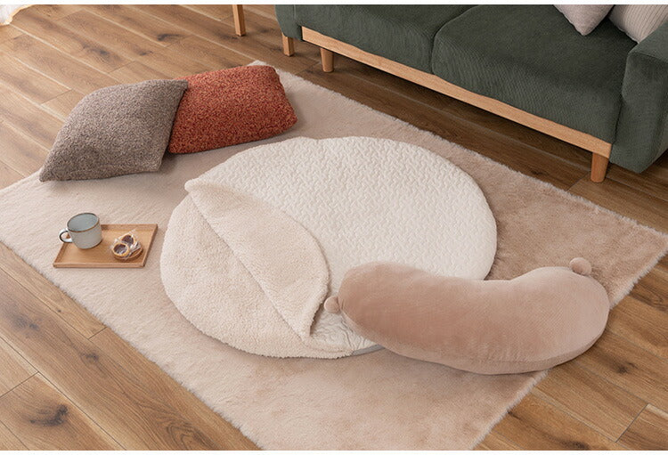 キルトサンドクッション GLK-207 東谷 クッション サンド キルト くすみカラー 大人っぽい おしゃれ かわいい 可愛い サンドクッション ホワイト 白 ベージュ モカ ブラウン 茶色 ひざ掛け 膝 ボア(代引不可)