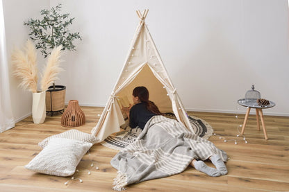 テント ティピー オシャレ おしゃピク おしゃれなピクニック 簡単 持ち運び 室内 キッズ 秘密基地 ティピーテント 室内テント テント ティピー キッズ 子供 犬 瞑想(代引不可)