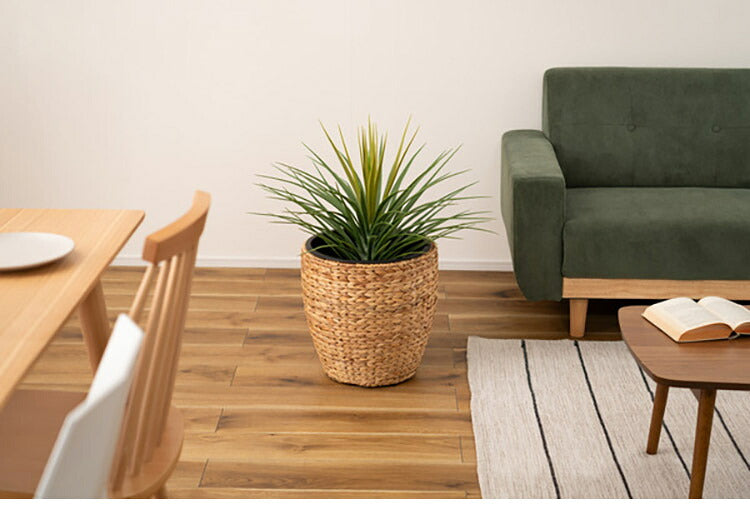 プランター 鉢入れ 円型 9号用 アジアン 観葉植物 植物 ウォーターヒヤシンス 雑貨 インテリア 室内 ブラウン 茶色 編み かご インテリア おしゃれ 北欧 かわいい(代引不可)