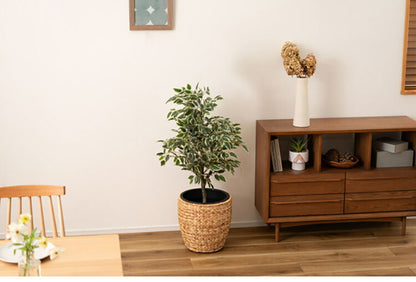 プランター ゴミ箱 8号用 プランター 鉢入れ アジアン 観葉植物 シンプル ウォーターヒヤシンス 雑貨 インテリア 室内 ブラウン 茶色 編み かご 円型 収納(代引不可)