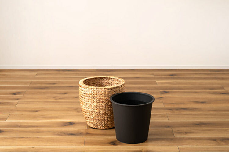 プランター ゴミ箱 8号用 プランター 鉢入れ アジアン 観葉植物 シンプル ウォーターヒヤシンス 雑貨 インテリア 室内 ブラウン 茶色 編み かご 円型 収納(代引不可)
