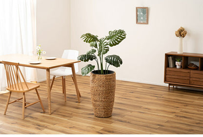 プランターハイタイプ 9号用 プランター 鉢入れ アジアン 観葉植物 植物 ウォーターヒヤシンス 雑貨 インテリア 室内 ブラウン 茶色 編み かご ゴミ箱 収納 筒型(代引不可)