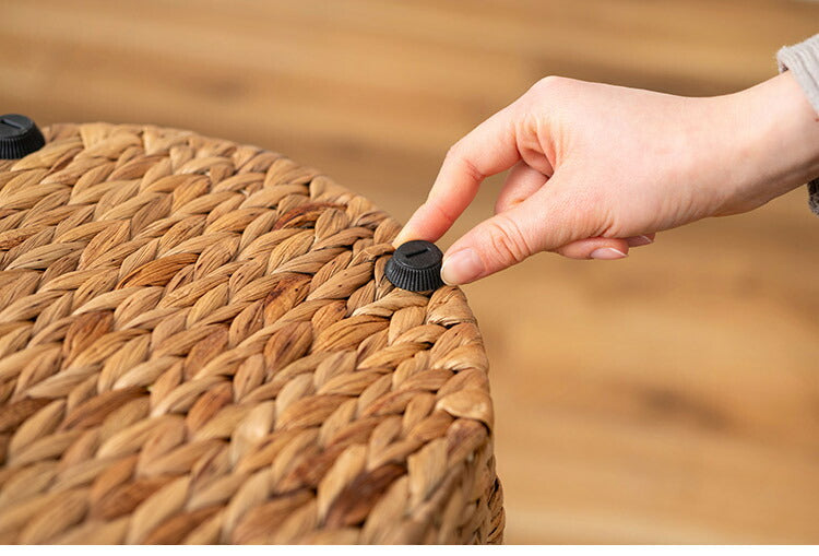 プランターハイタイプ 9号用 プランター 鉢入れ アジアン 観葉植物 植物 ウォーターヒヤシンス 雑貨 インテリア 室内 ブラウン 茶色 編み かご ゴミ箱 収納 筒型(代引不可)