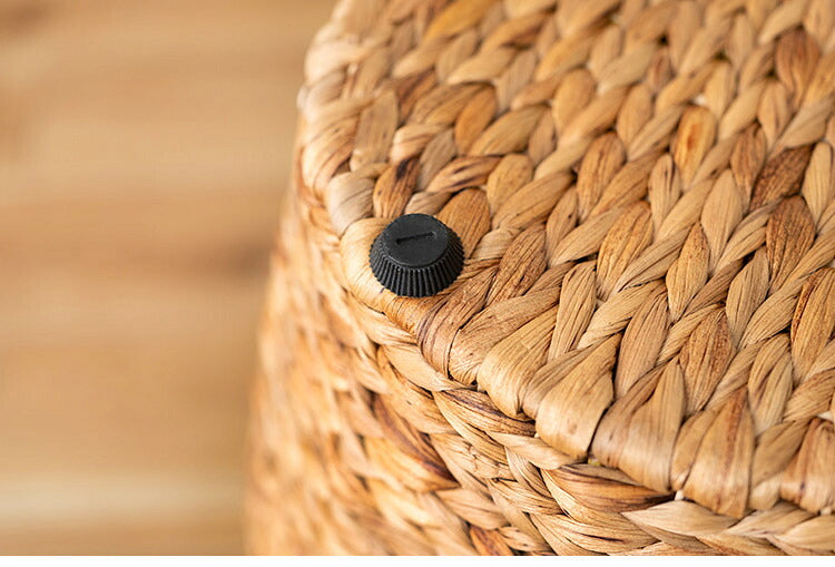 プランターハイタイプ 9号用 プランター 鉢入れ アジアン 観葉植物 植物 ウォーターヒヤシンス 雑貨 インテリア 室内 ブラウン 茶色 編み かご ゴミ箱 収納 筒型(代引不可)