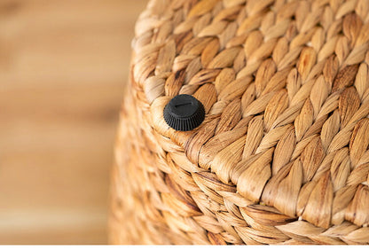 プランターハイタイプ 9号用 プランター 鉢入れ アジアン 観葉植物 植物 ウォーターヒヤシンス 雑貨 インテリア 室内 ブラウン 茶色 編み かご ゴミ箱 収納 筒型(代引不可)