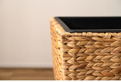 プランター 角型 7号用 角ハイタイプ プランター 鉢入れ アジアン 観葉植物 植物 シンプル ウォーターヒヤシンス 雑貨 インテリア 室内 ブラウン 茶色 編み かご ゴミ箱 収納(代引不可)