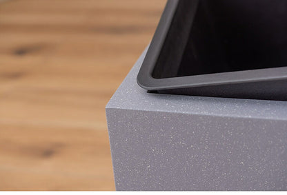 プランター 正方形 6号用 プランター 鉢入れ モダン インダストリアル シンプル グレー 植物 観葉植物 アジャスター付き インテリア(代引不可)