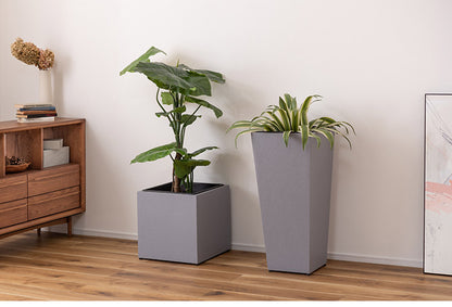 プランター 8号用 ハイタイプ プランター ハイタイプ 鉢入れ モダン インダストリアル シンプル グレー 植物 観葉植物 アジャスター付き インテリア(代引不可)