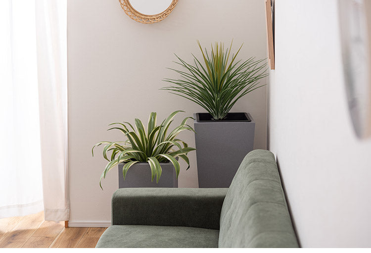 プランター 8号用 ハイタイプ プランター ハイタイプ 鉢入れ モダン インダストリアル シンプル グレー 植物 観葉植物 アジャスター付き インテリア(代引不可)