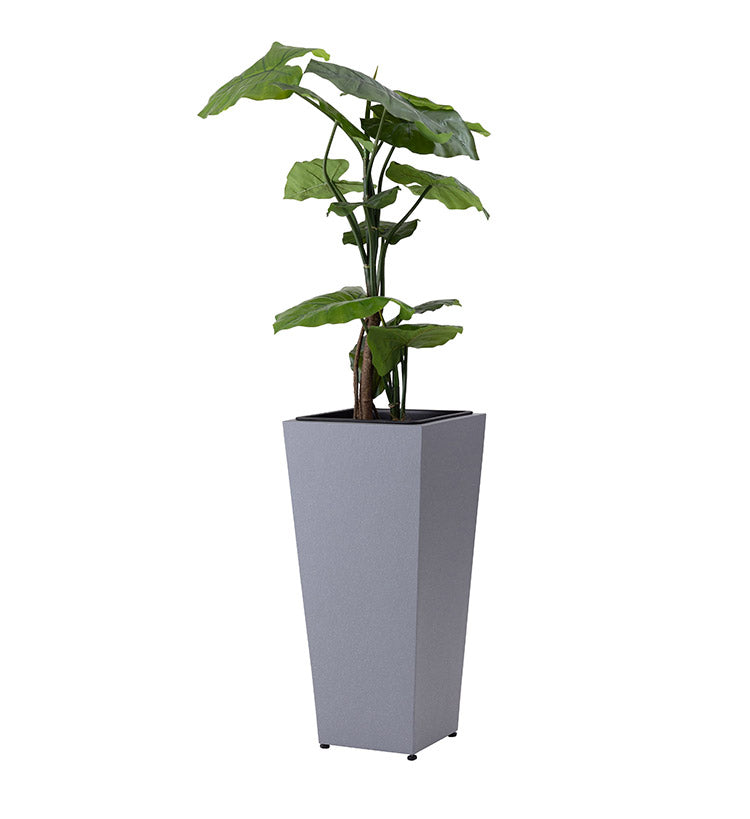 プランター 8号用 ハイタイプ プランター ハイタイプ 鉢入れ モダン インダストリアル シンプル グレー 植物 観葉植物 アジャスター付き インテリア(代引不可)