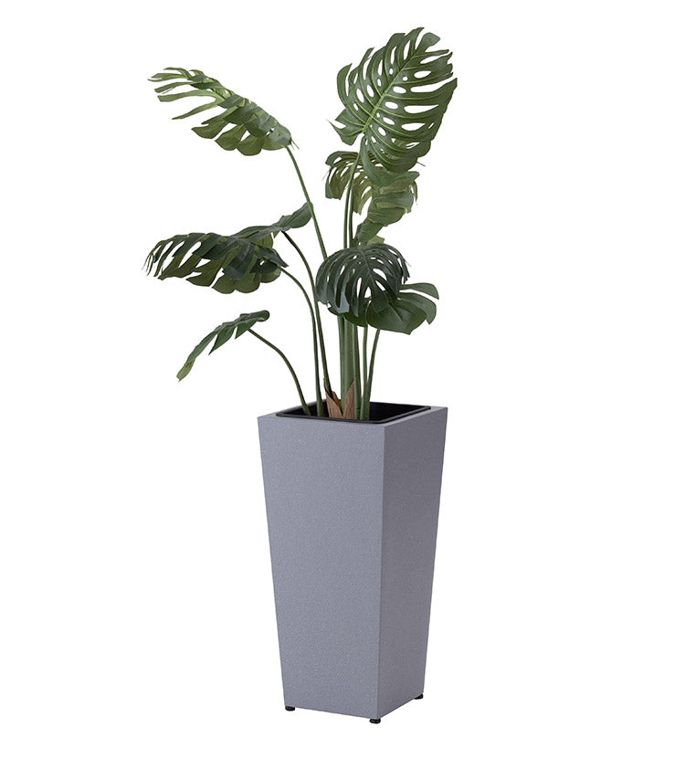 プランターハイタイプ プランター ハイタイプ 鉢入れ モダン インダストリアル シンプル グレー 植物 観葉植物 アジャスター付き インテリア(代引不可)