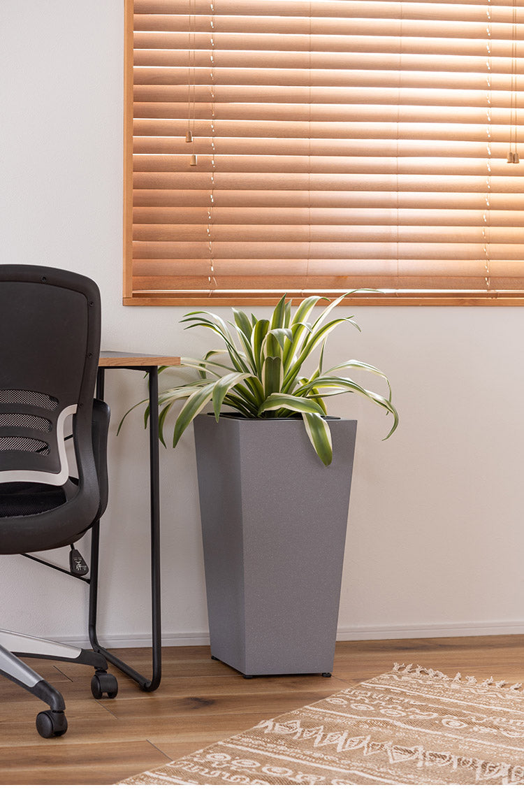 プランターハイタイプ プランター ハイタイプ 鉢入れ モダン インダストリアル シンプル グレー 植物 観葉植物 アジャスター付き インテリア(代引不可)