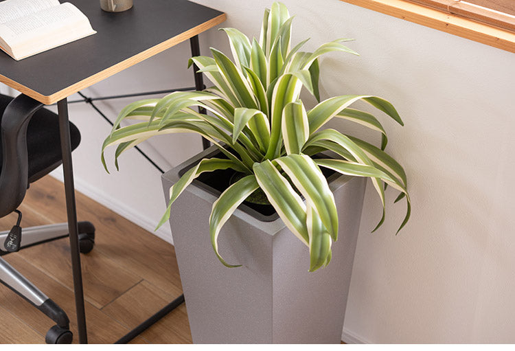 プランターハイタイプ プランター ハイタイプ 鉢入れ モダン インダストリアル シンプル グレー 植物 観葉植物 アジャスター付き インテリア(代引不可)