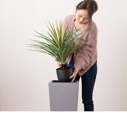 プランターハイタイプ プランター ハイタイプ 鉢入れ モダン インダストリアル シンプル グレー 植物 観葉植物 アジャスター付き インテリア(代引不可)