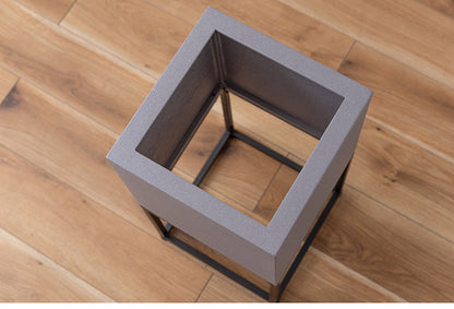 スタンド付き 正方形 6号用 プランター プランター 鉢入れ スタンド付き モダン インダストリアル シンプル グレー 植物 観葉植物 インテリア(代引不可)