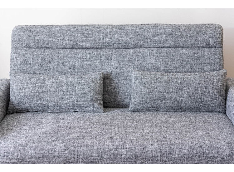 ソファ 2WAY ローソファ クッション付き 幅150cm 2人掛け 3人掛け 2.5人掛け おしゃれ シンプル モダン グレー ベージュ ファブリック 布製 アームソファ 肘あり 肘置き 木フレーム ロータイプ(代引不可)