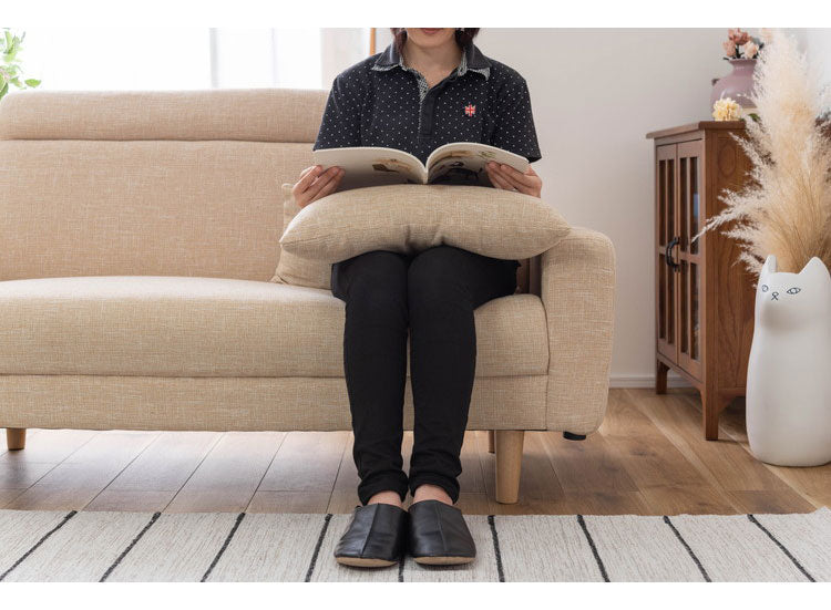 ソファ 2WAY ローソファ クッション付き 幅150cm 2人掛け 3人掛け 2.5人掛け おしゃれ シンプル モダン グレー ベージュ ファブリック 布製 アームソファ 肘あり 肘置き 木フレーム ロータイプ(代引不可)