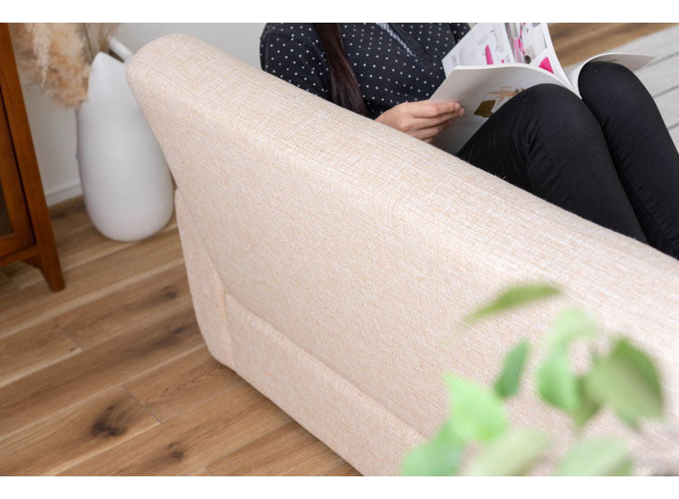 ソファ 2WAY ローソファ クッション付き 幅150cm 2人掛け 3人掛け 2.5人掛け おしゃれ シンプル モダン グレー ベージュ ファブリック 布製 アームソファ 肘あり 肘置き 木フレーム ロータイプ(代引不可)