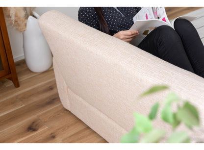 ソファ 2WAY ローソファ クッション付き 幅150cm 2人掛け 3人掛け 2.5人掛け おしゃれ シンプル モダン グレー ベージュ ファブリック 布製 アームソファ 肘あり 肘置き 木フレーム ロータイプ(代引不可)