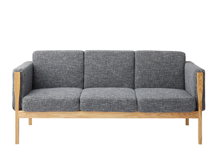 ソファ 3人掛け 幅172cm 完成品 北欧 2.5人掛け おしゃれ 3P 肘掛け 肘置き 天然木 リビング ワンルーム ソファー シンプル インテリア ローソファ(代引不可)