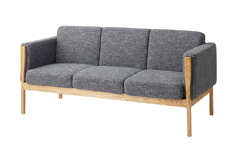 ソファ 3人掛け 幅172cm 完成品 北欧 2.5人掛け おしゃれ 3P 肘掛け 肘置き 天然木 リビング ワンルーム ソファー シンプル インテリア ローソファ(代引不可)