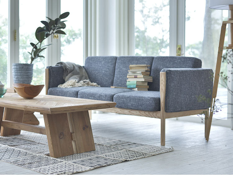 ソファ 3人掛け 幅172cm 完成品 北欧 2.5人掛け おしゃれ 3P 肘掛け 肘置き 天然木 リビング ワンルーム ソファー シンプル インテリア ローソファ(代引不可)