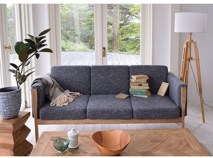 ソファ 3人掛け 幅172cm 完成品 北欧 2.5人掛け おしゃれ 3P 肘掛け 肘置き 天然木 リビング ワンルーム ソファー シンプル インテリア ローソファ(代引不可)